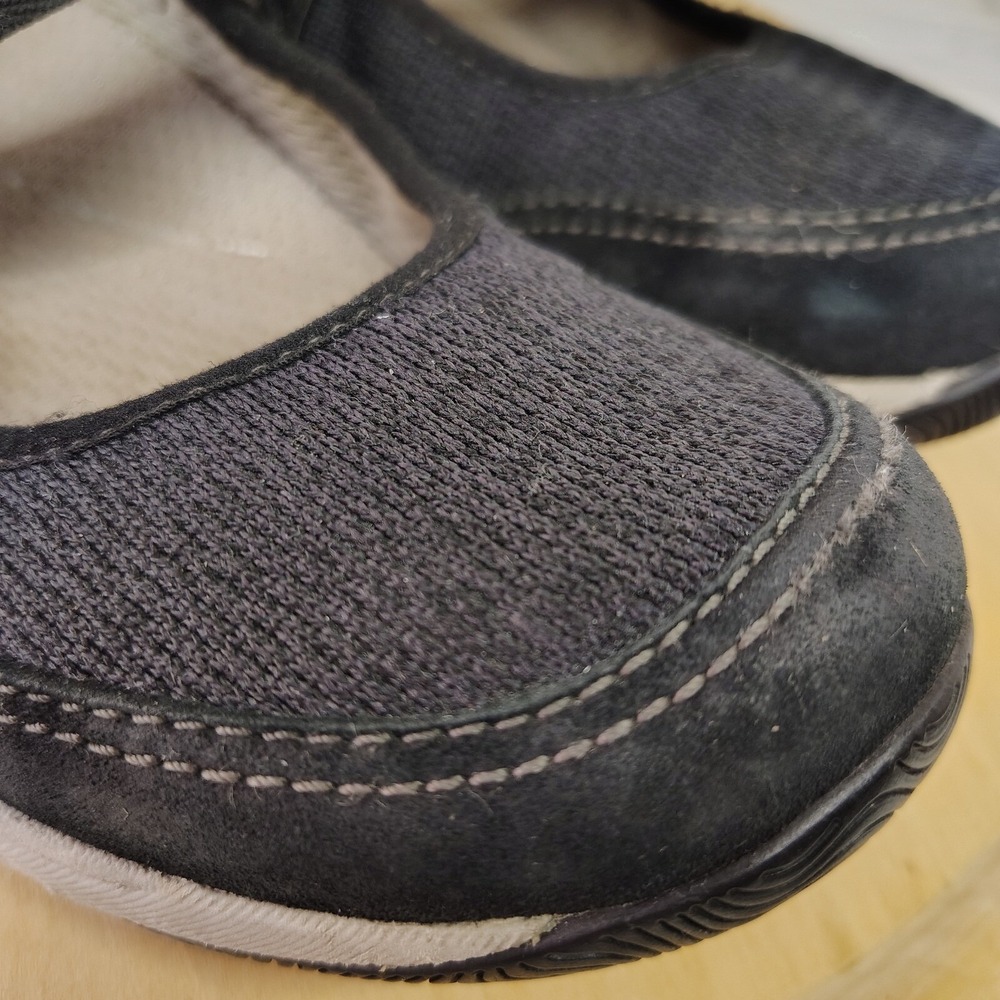 Comfortcore Mary Jane Shoes Black Leather Hook Strap Wedge Womens 7.5 Dansko - Picture 3 of 17